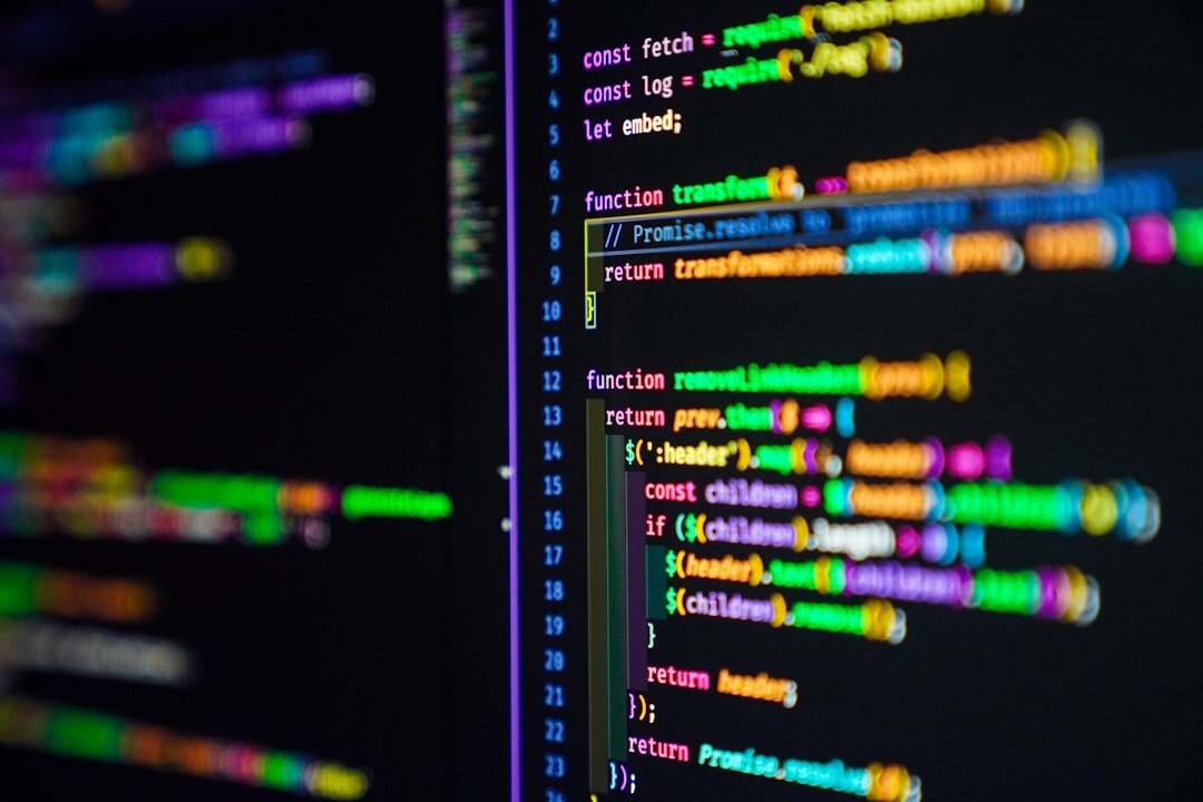 blog code on screen