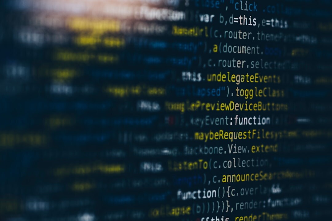 programming code on screen