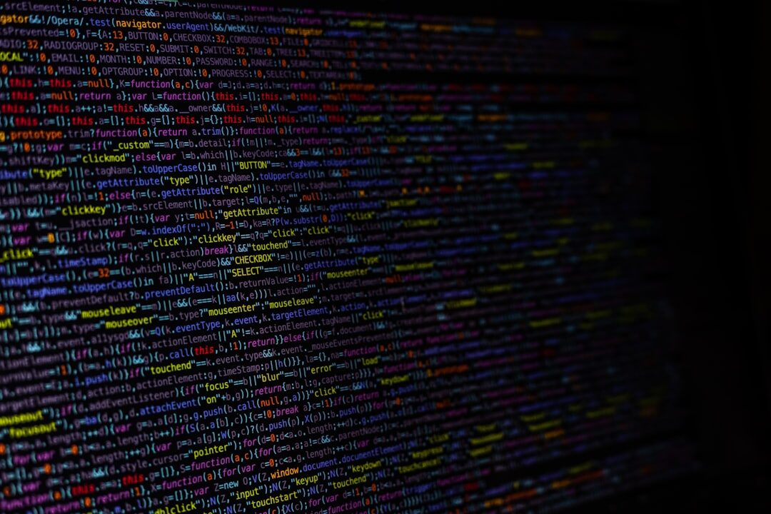 blog code on screen