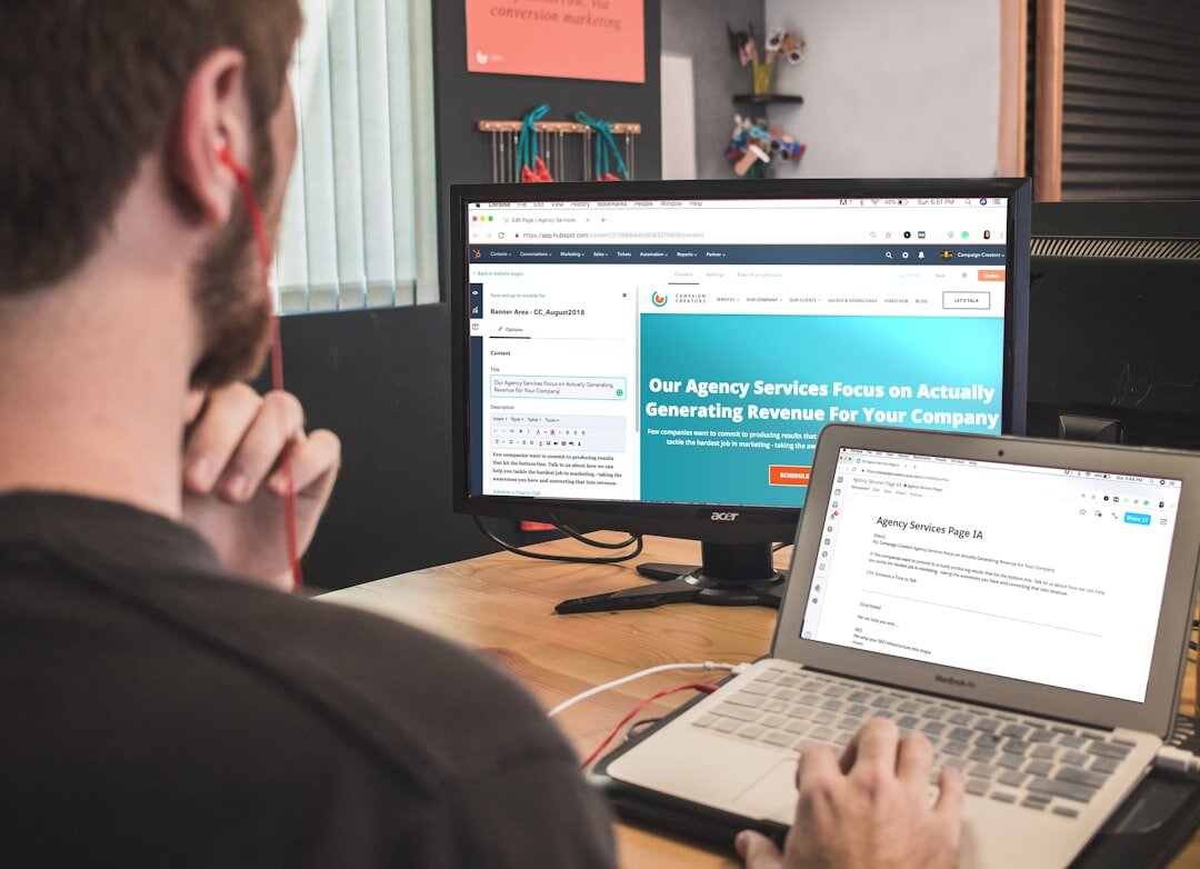 team working on blog
