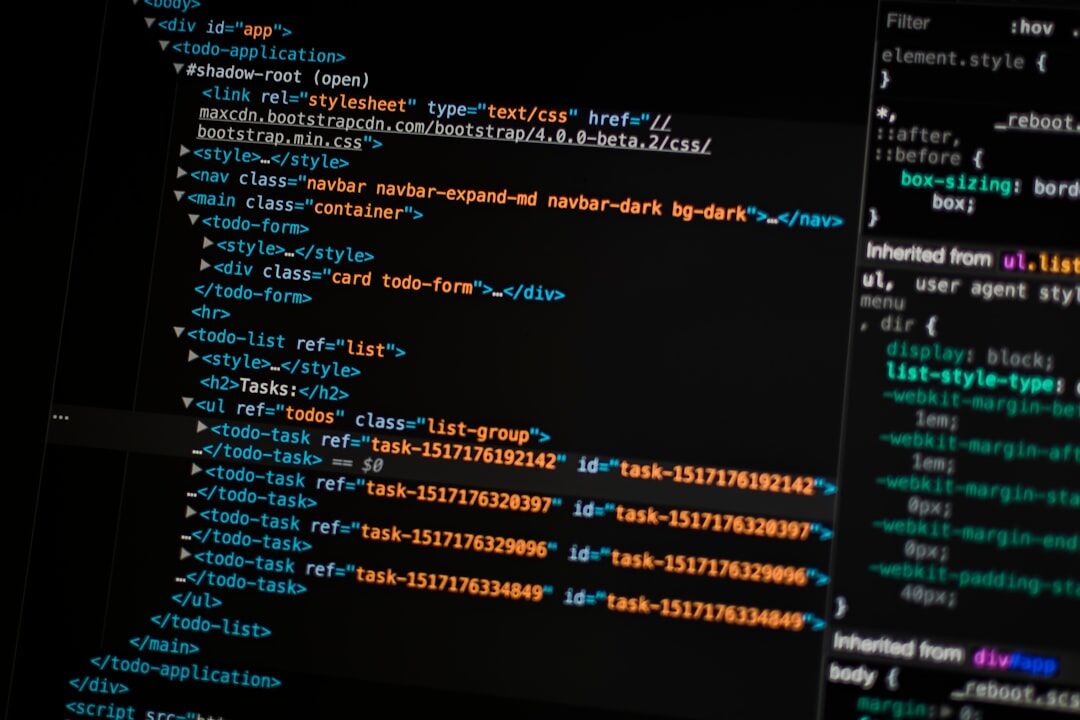 code editor screen