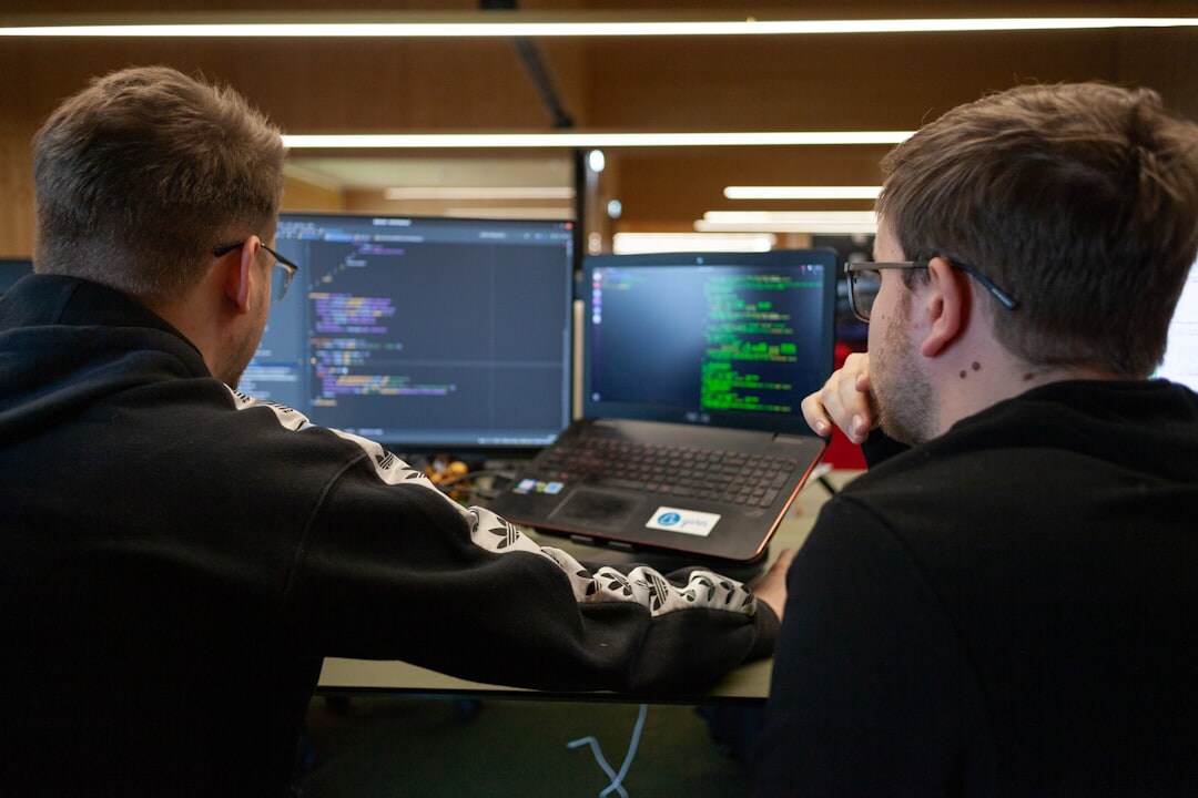 person learning coding